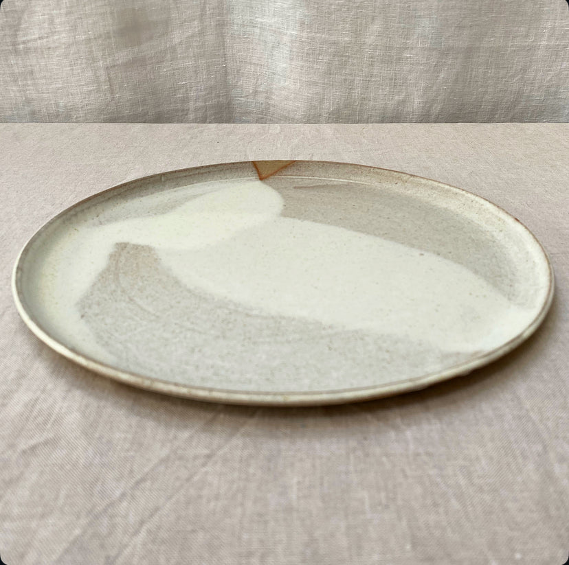Plate - Large, Oatmeal Shadow no.1