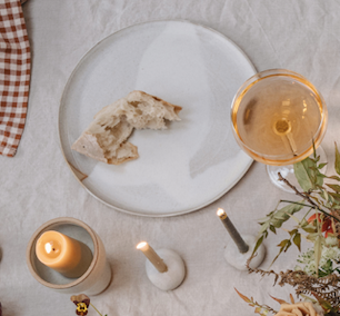 Plate - Large, Oatmeal Shadow no.1