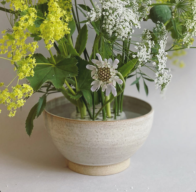 Simple Flower Bowl & Medium Stem Disc